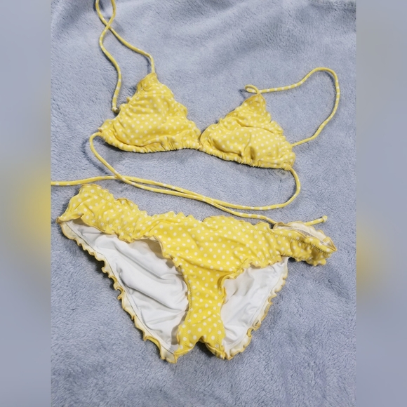 Victoria's Secret Other - Victoria's Secret Yellow Polka Dot Bikini